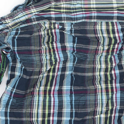 Primark Boys Blue Striped Woven Basic Button-Up Size 6 Years