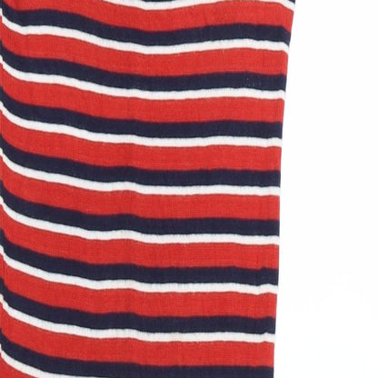 Pull&Bear Womens Multicoloured Striped Knit T-Shirt Dress  Size S
