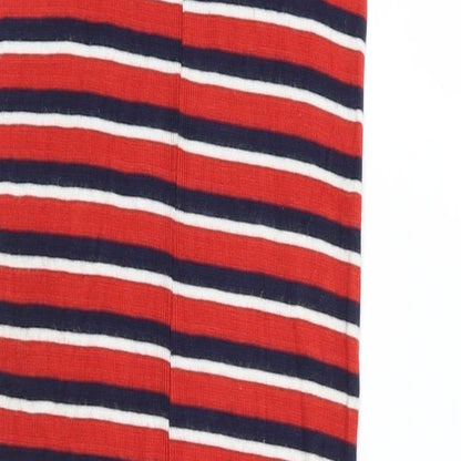 Pull&Bear Womens Multicoloured Striped Knit T-Shirt Dress  Size S