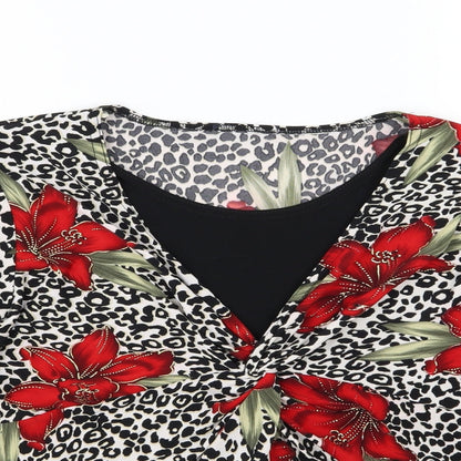 Preqworn Womens Multicoloured Animal Print  Basic Blouse Size M  - Floral