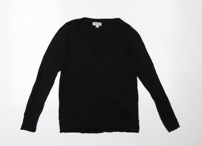 Smart Set Womens Black  Knit Pullover Jumper Size M