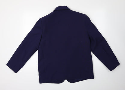 Womens UK Size 14 Preworn Regular Blue Suit Jacket