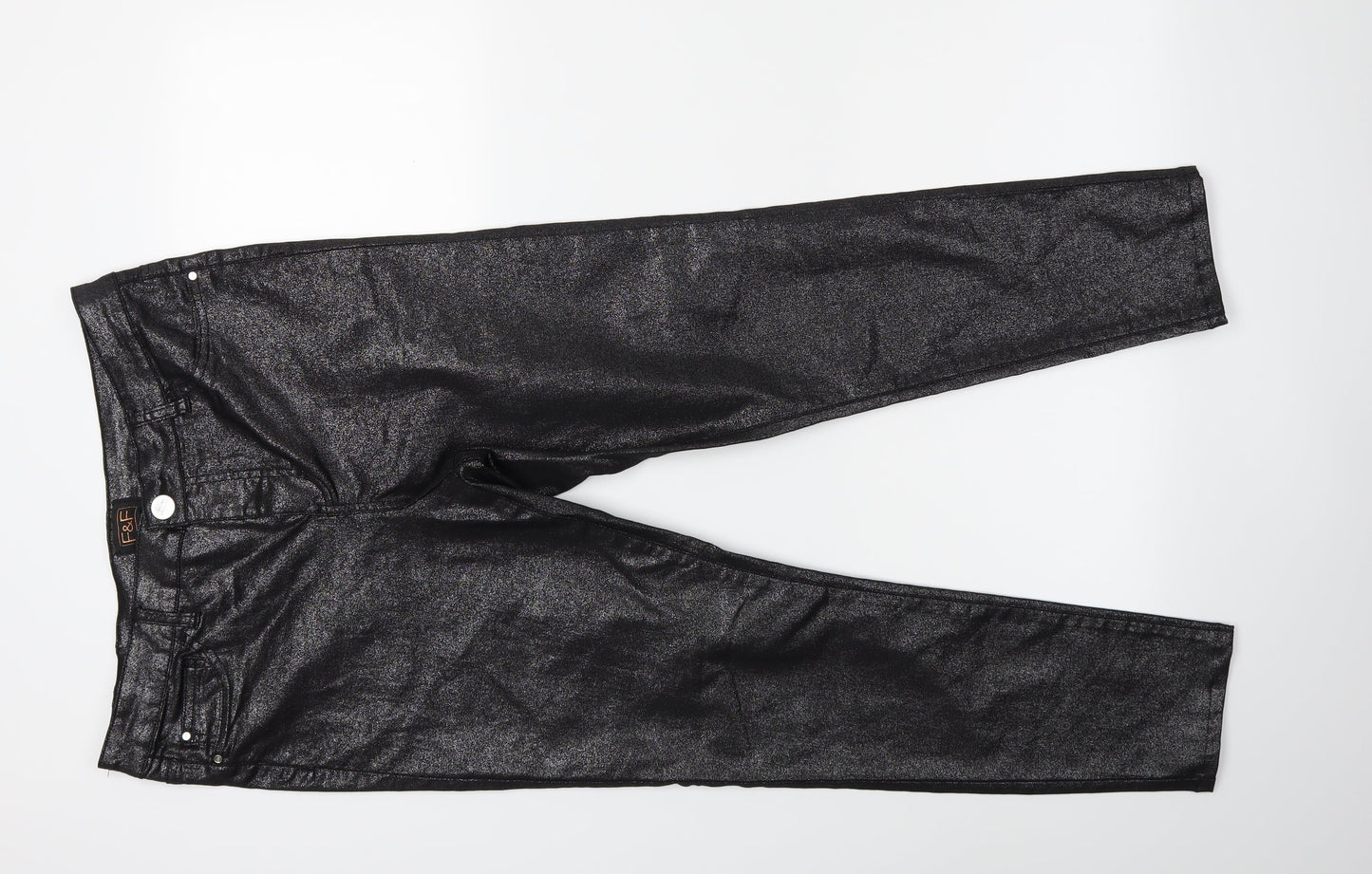 F&F Womens Black  Denim Skinny Jeans Size 32 in L26 in