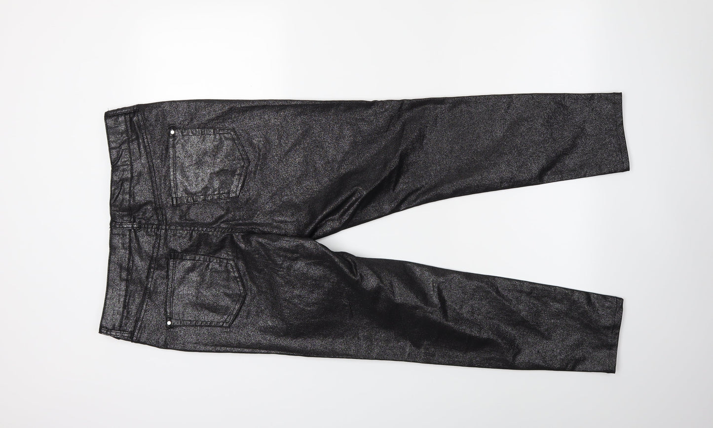 F&F Womens Black  Denim Skinny Jeans Size 32 in L26 in