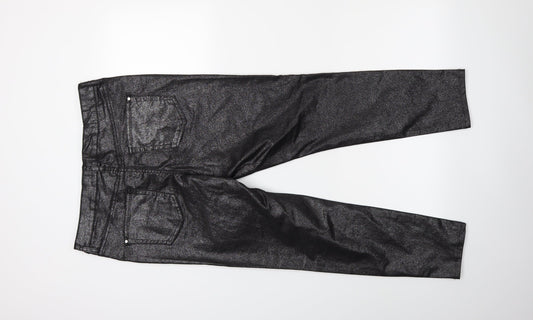 F&F Womens Black  Denim Skinny Jeans Size 32 in L26 in