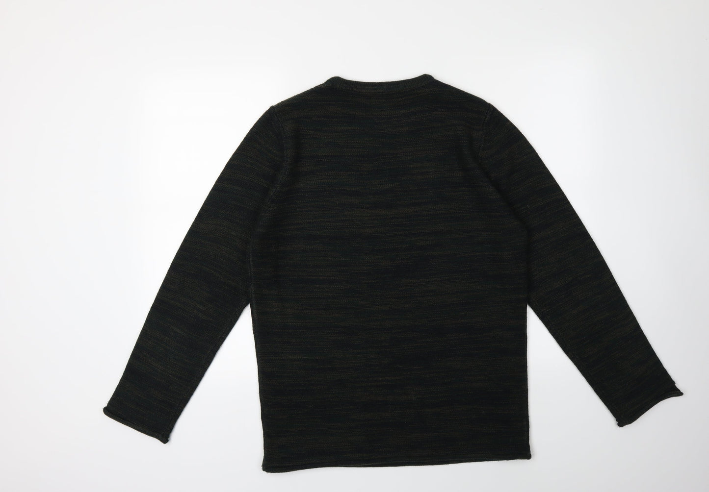 New Look Mens Green  Knit Pullover Jumper Size M