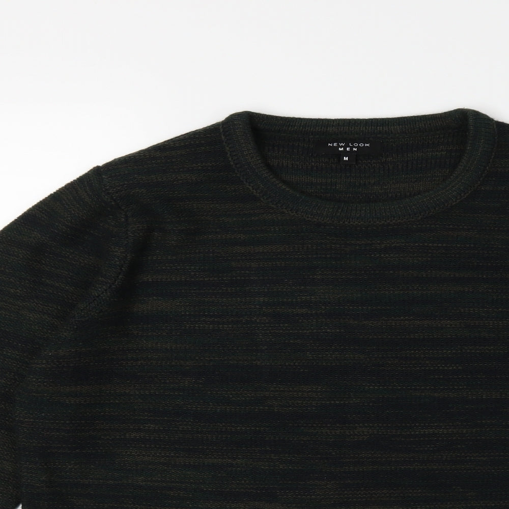 New Look Mens Green  Knit Pullover Jumper Size M