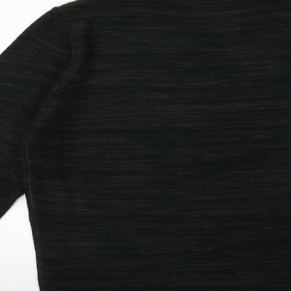 New Look Mens Green  Knit Pullover Jumper Size M