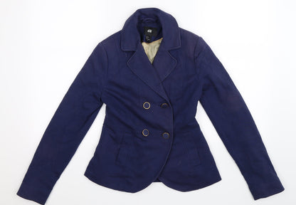 H&M Womens Blue   Jacket Blazer Size 6