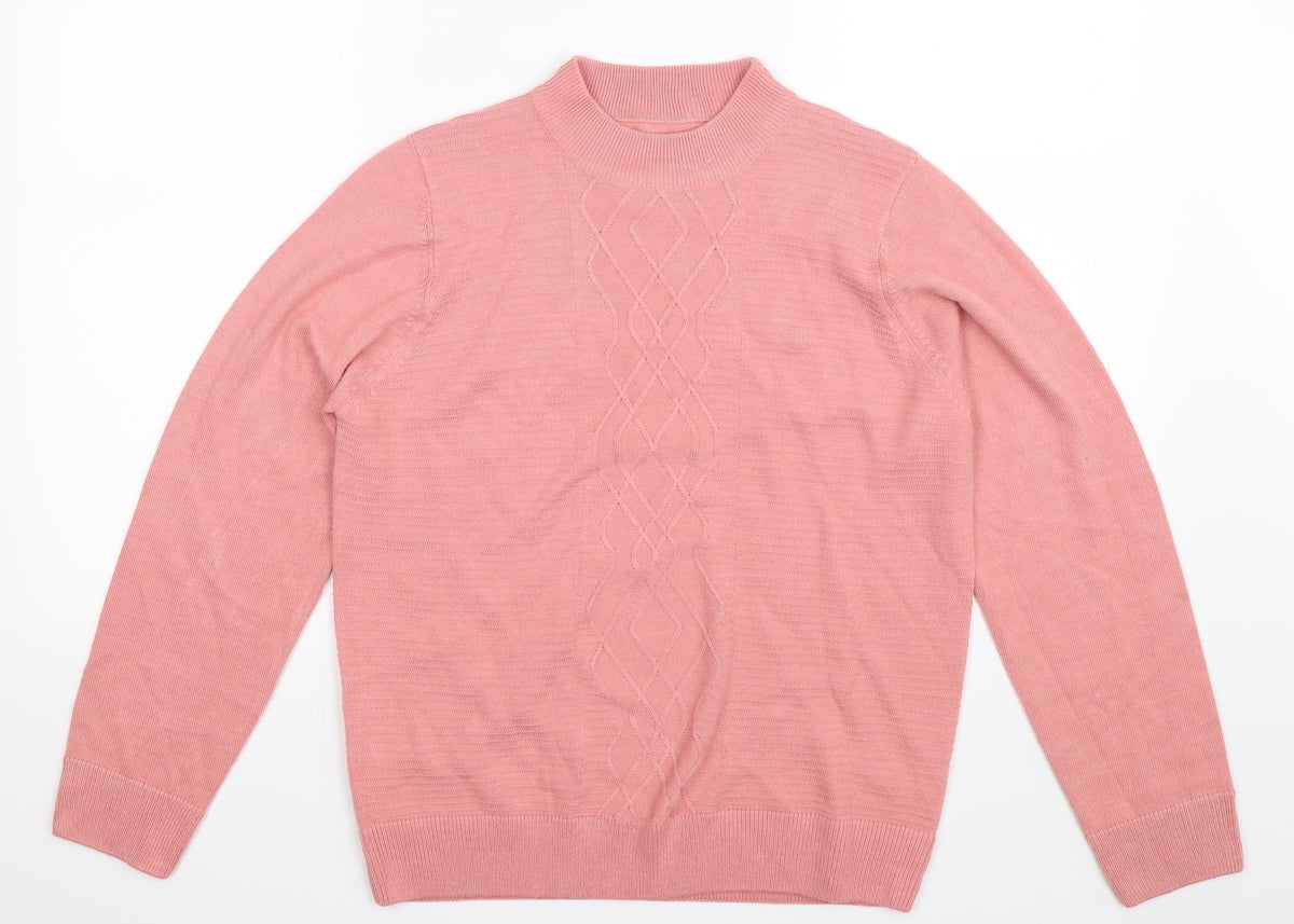 Preworn Womens Pink  Knit Pullover Jumper Size 14