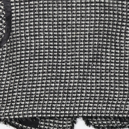 Warehouse Womens Grey Check  Jacket Blazer Size 8