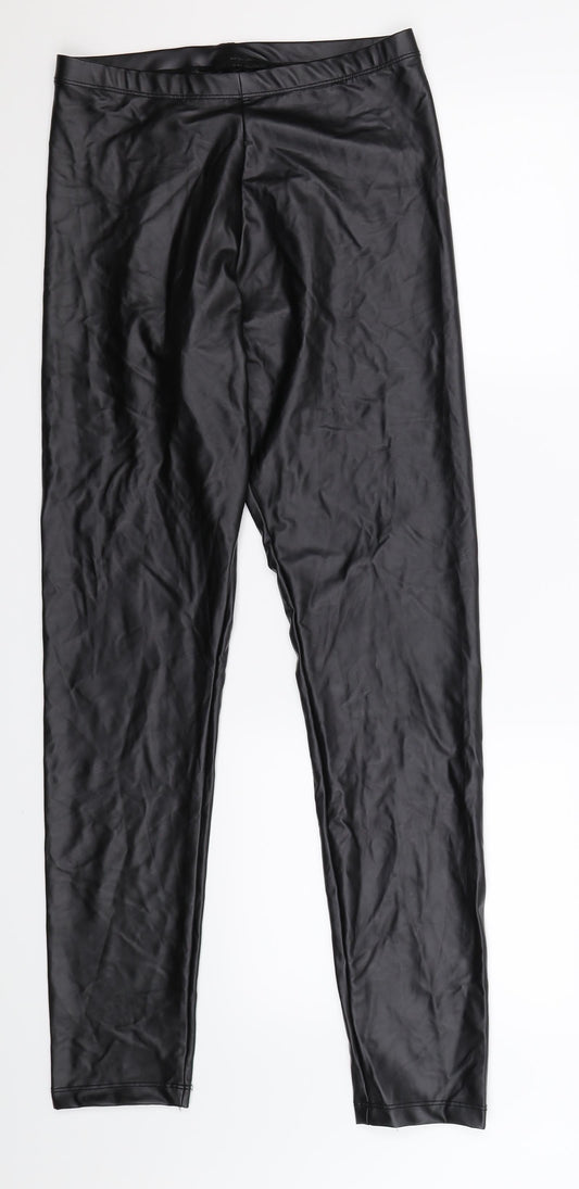 Womens UK Size 10 Preworn  Jegging Black Leggings