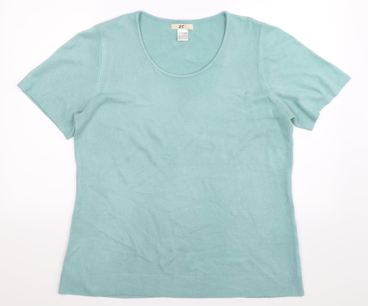 Daxon Womens Blue  Knit Pullover Jumper Size 22