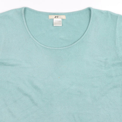 Daxon Womens Blue  Knit Pullover Jumper Size 22