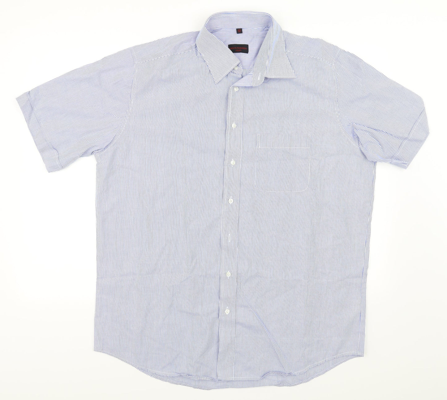 Mens UK Collar Size 42 Preworn Smart Blue  Dress Shirt
