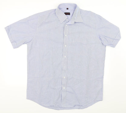 Mens UK Collar Size 42 Preworn Smart Blue  Dress Shirt