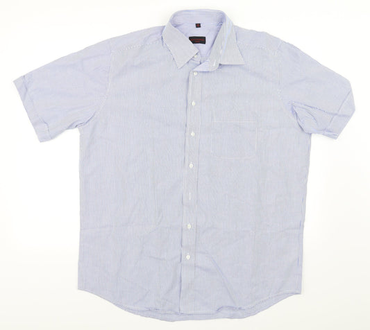 Mens UK Collar Size 42 Preworn Smart Blue  Dress Shirt