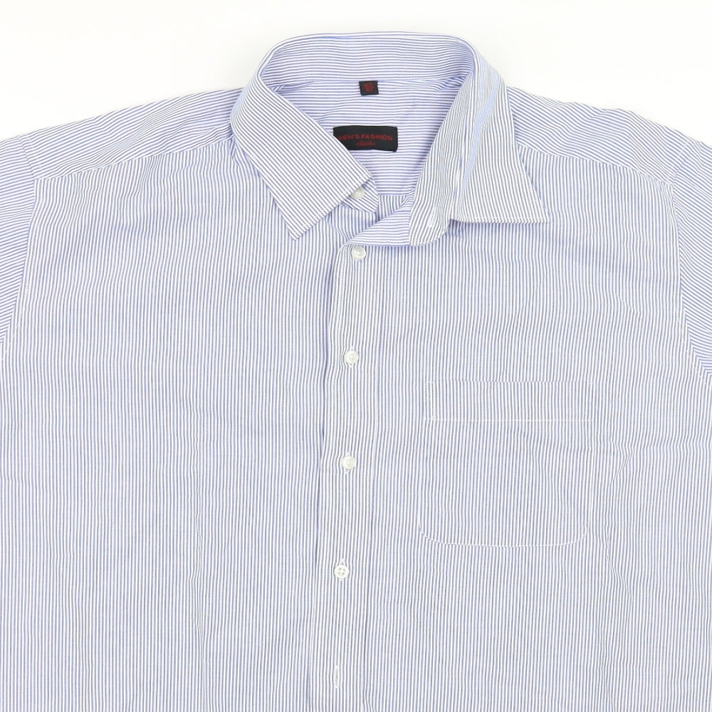 Mens UK Collar Size 42 Preworn Smart Blue  Dress Shirt