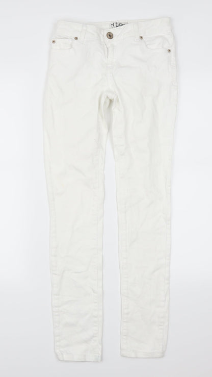 Miss Selfridge Womens White  Denim Skinny Jeans Size 8 L30 in