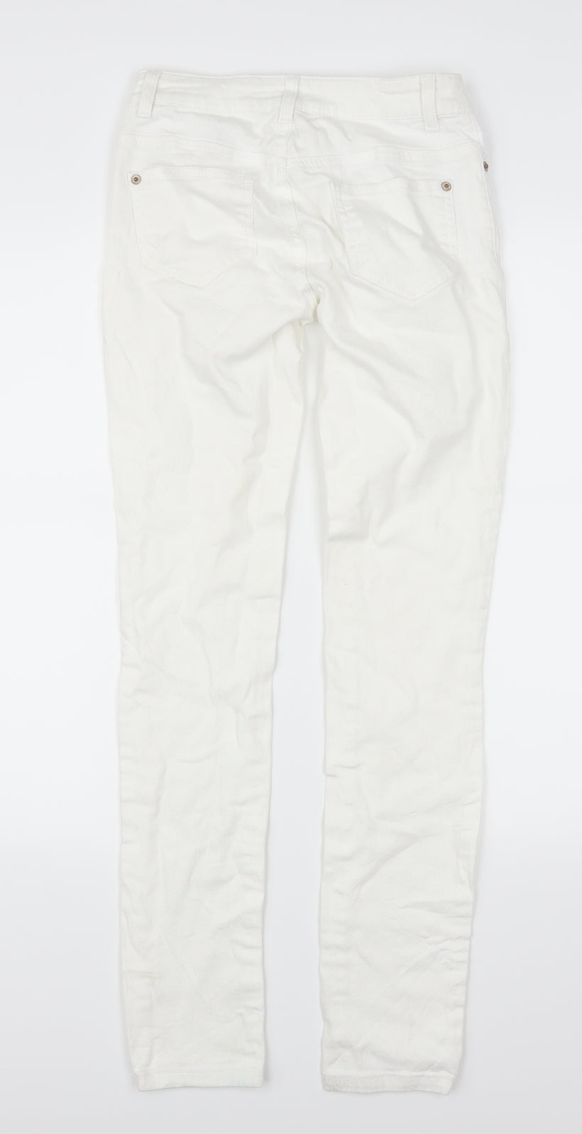 Miss Selfridge Womens White  Denim Skinny Jeans Size 8 L30 in