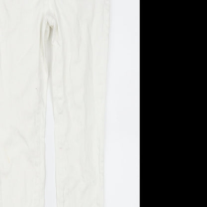 Miss Selfridge Womens White  Denim Skinny Jeans Size 8 L30 in