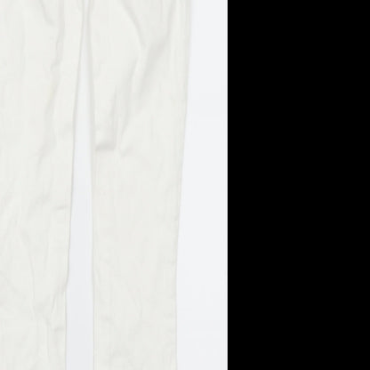 Miss Selfridge Womens White  Denim Skinny Jeans Size 8 L30 in