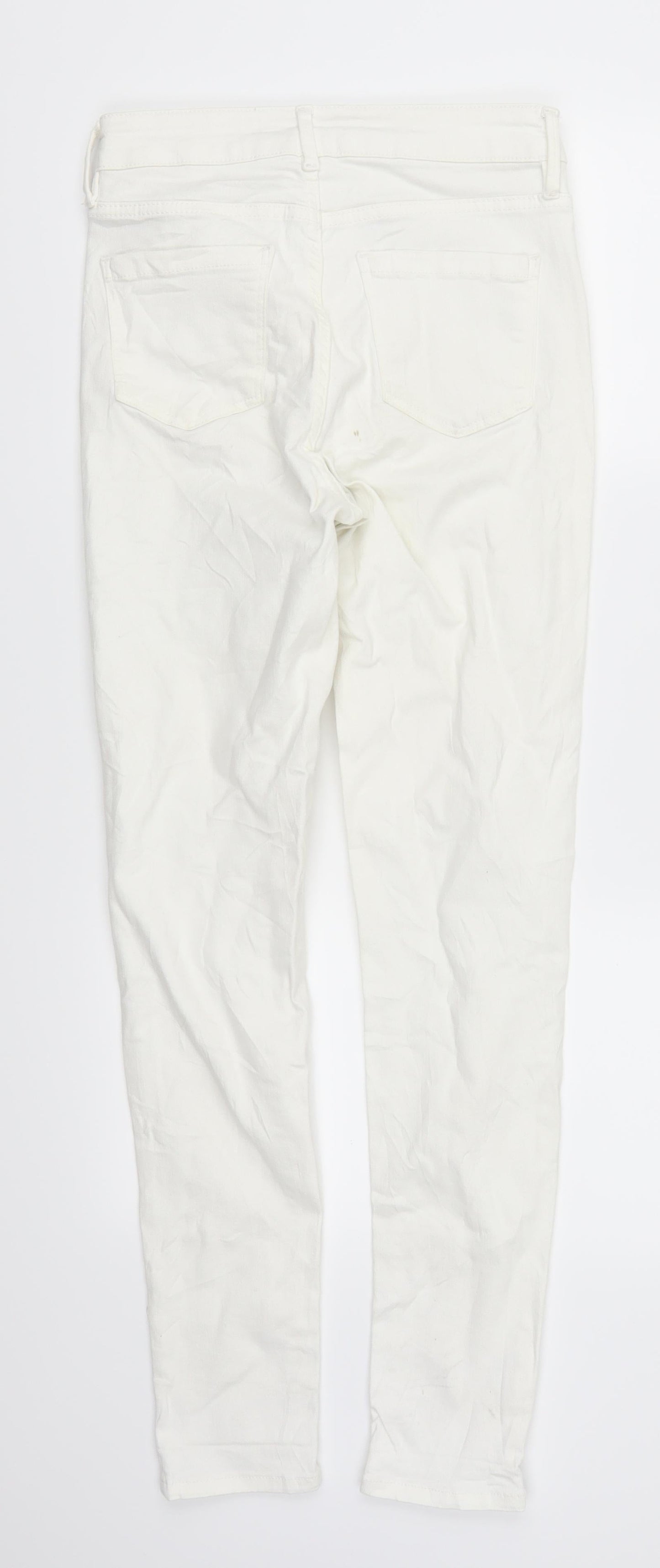 Oasis Womens White  Denim Skinny Jeans Size 8 L28 in