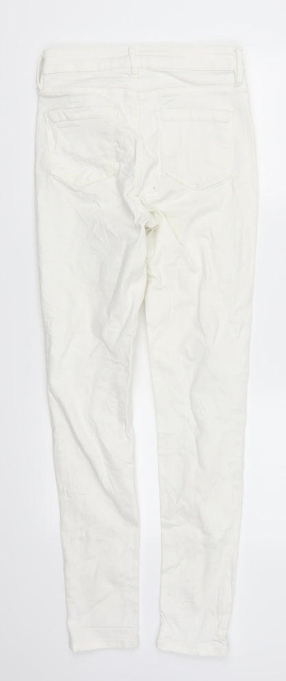 Oasis Womens White  Denim Skinny Jeans Size 8 L28 in