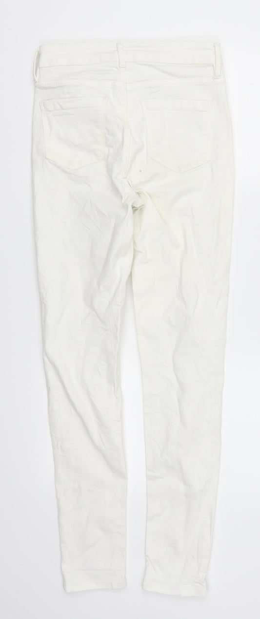 Oasis Womens White  Denim Skinny Jeans Size 8 L28 in