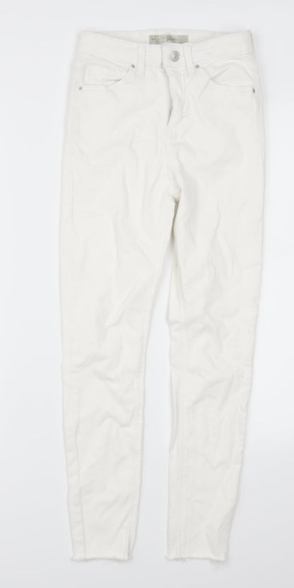 Topshop Womens White  Denim Skinny Jeans Size 25 L25 in