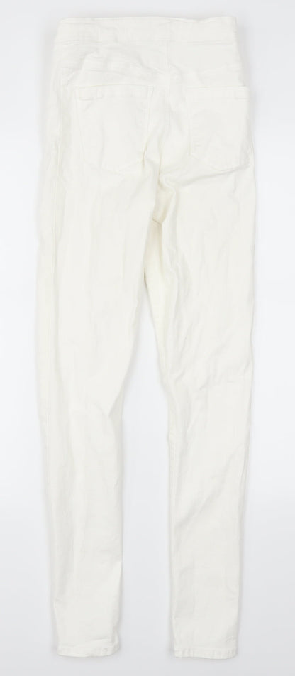 Topshop Womens White  Denim Skinny Jeans Size 28 L29 in