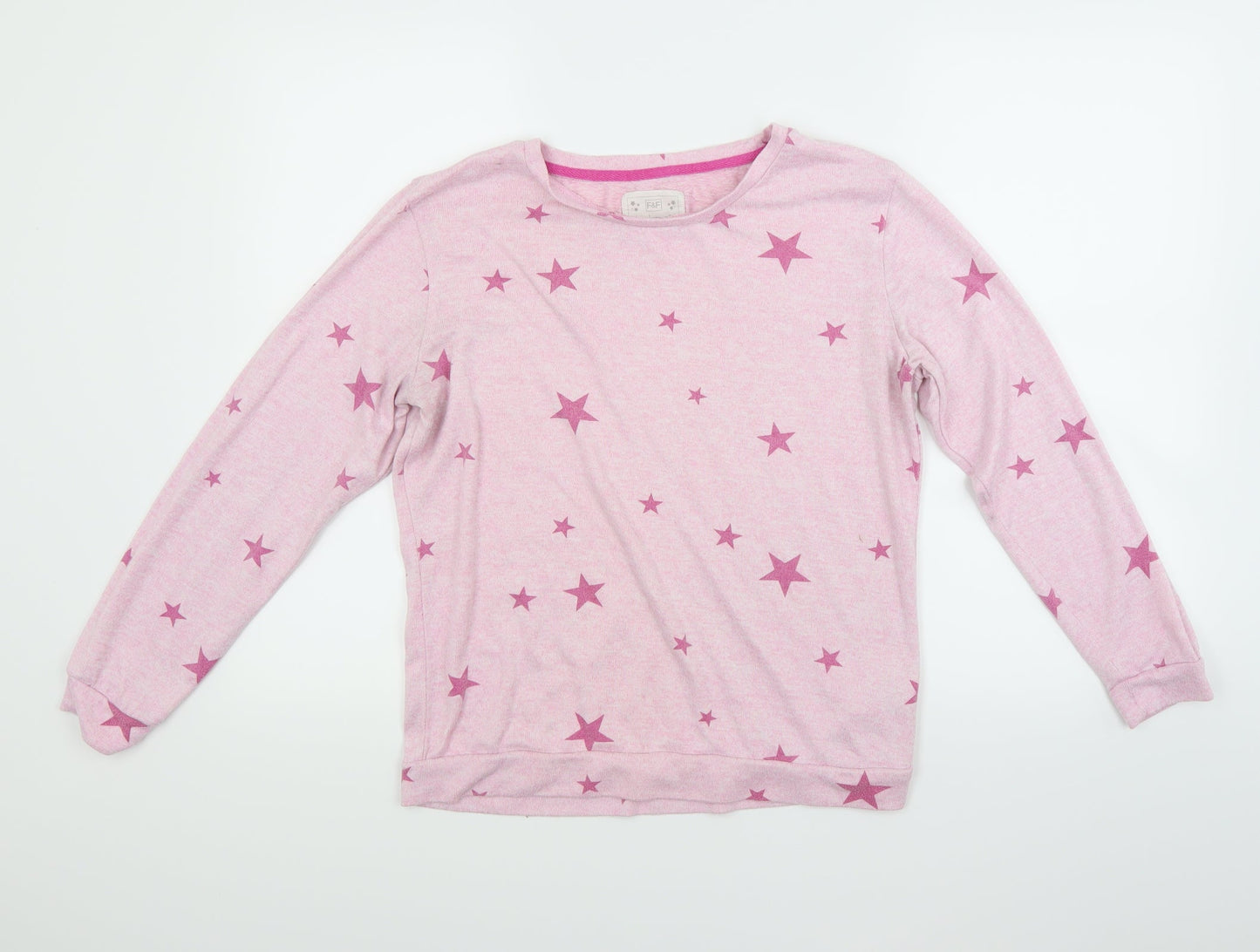 F&F Womens Pink Solid  Top Pyjama Top Size 10