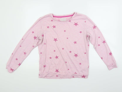 F&F Womens Pink Solid  Top Pyjama Top Size 10