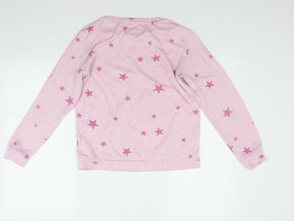 F&F Womens Pink Solid  Top Pyjama Top Size 10