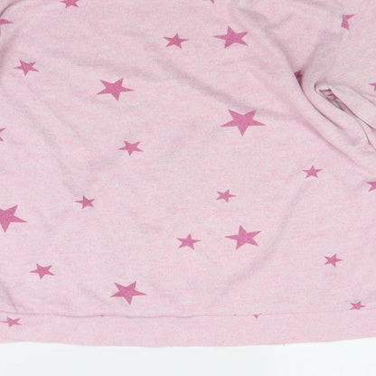 F&F Womens Pink Solid  Top Pyjama Top Size 10