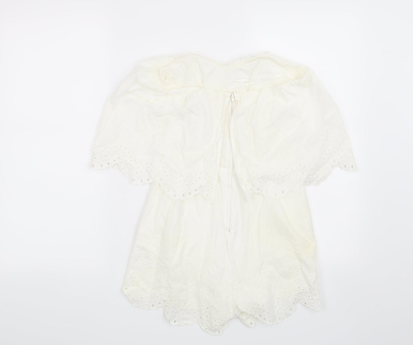 H&M Womens White   Playsuit One-Piece Size 8