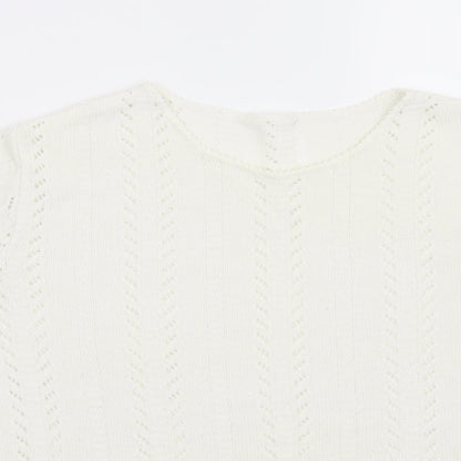 Marks and Spencer Womens White   Pullover Jumper Size 16