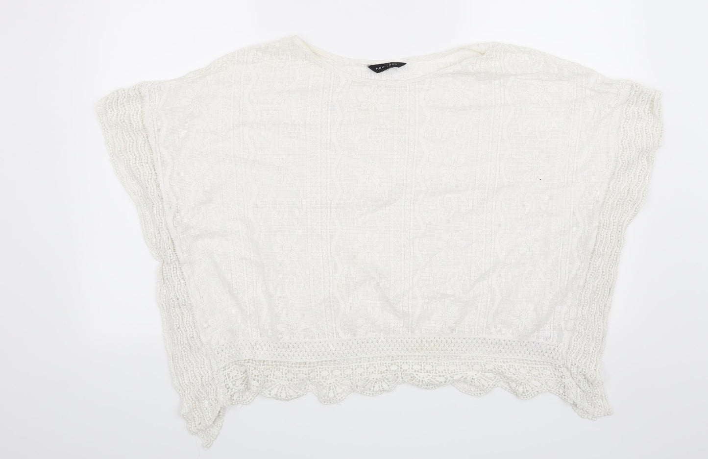 Womens UK Size M New Look White Basic Blouse