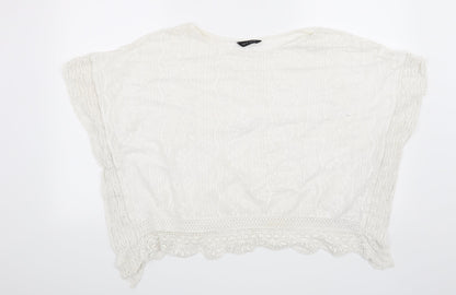 Womens UK Size M New Look White Basic Blouse