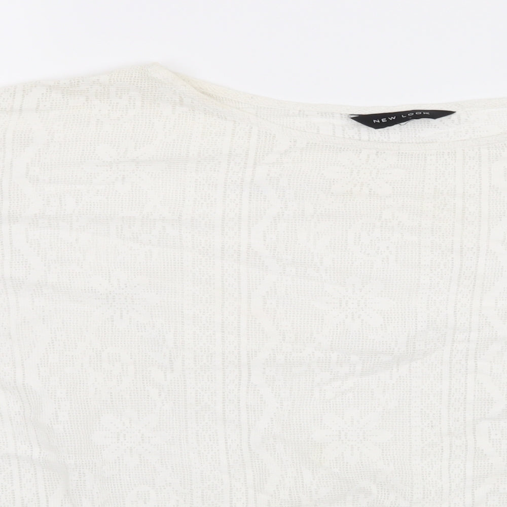 Womens UK Size M New Look White Basic Blouse
