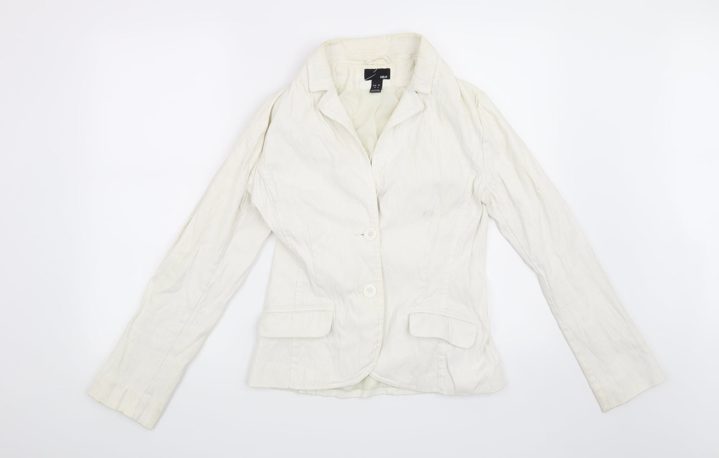 H&M Womens Beige   Jacket Blazer Size 10