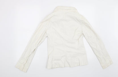 H&M Womens Beige   Jacket Blazer Size 10