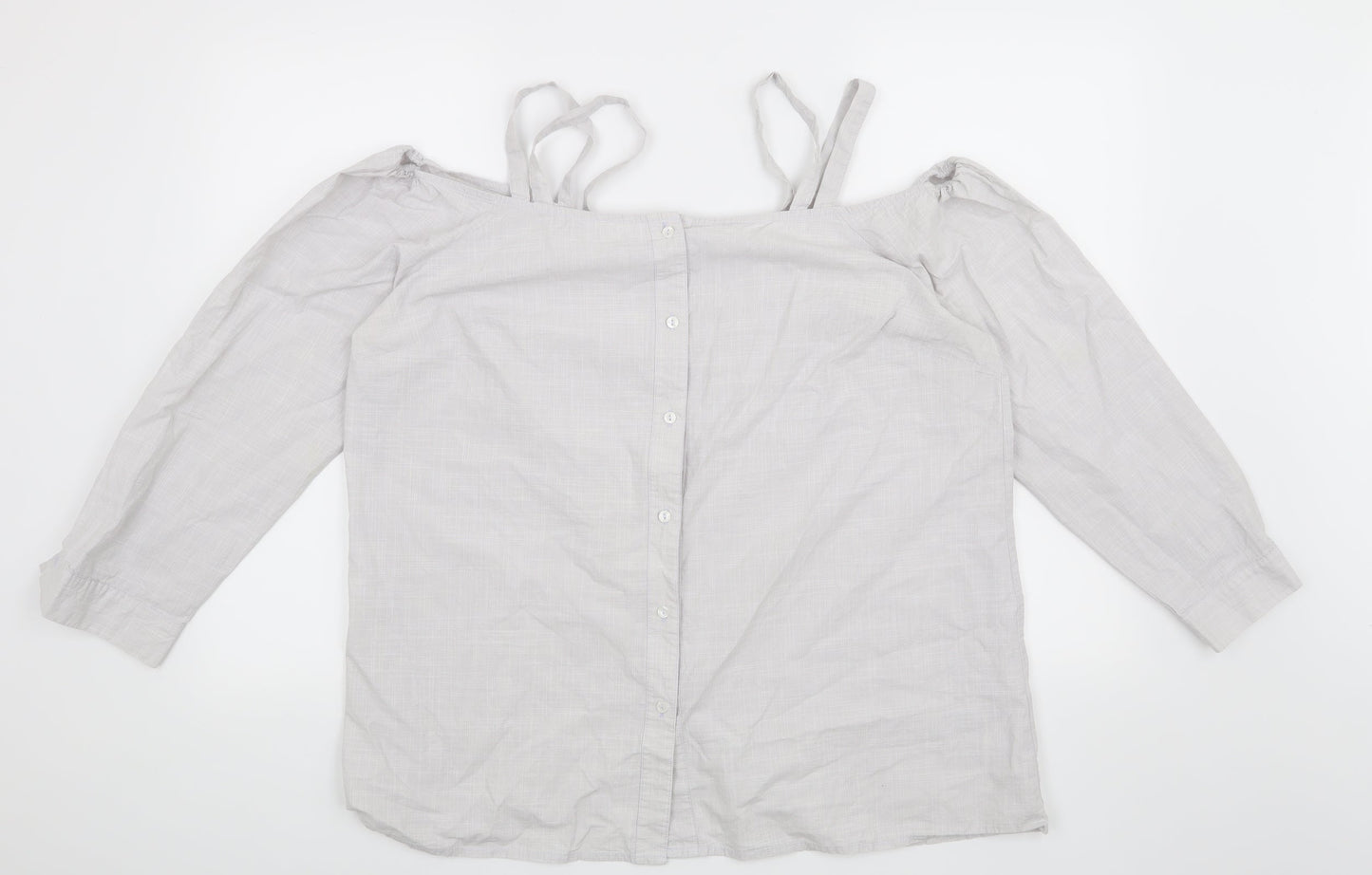 Womens UK Size 18 Simply Be Grey Basic Blouse