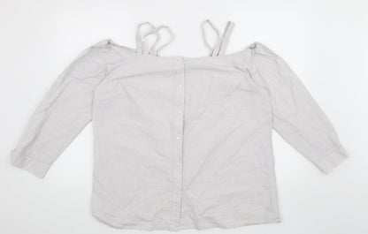 Womens UK Size 18 Simply Be Grey Basic Blouse