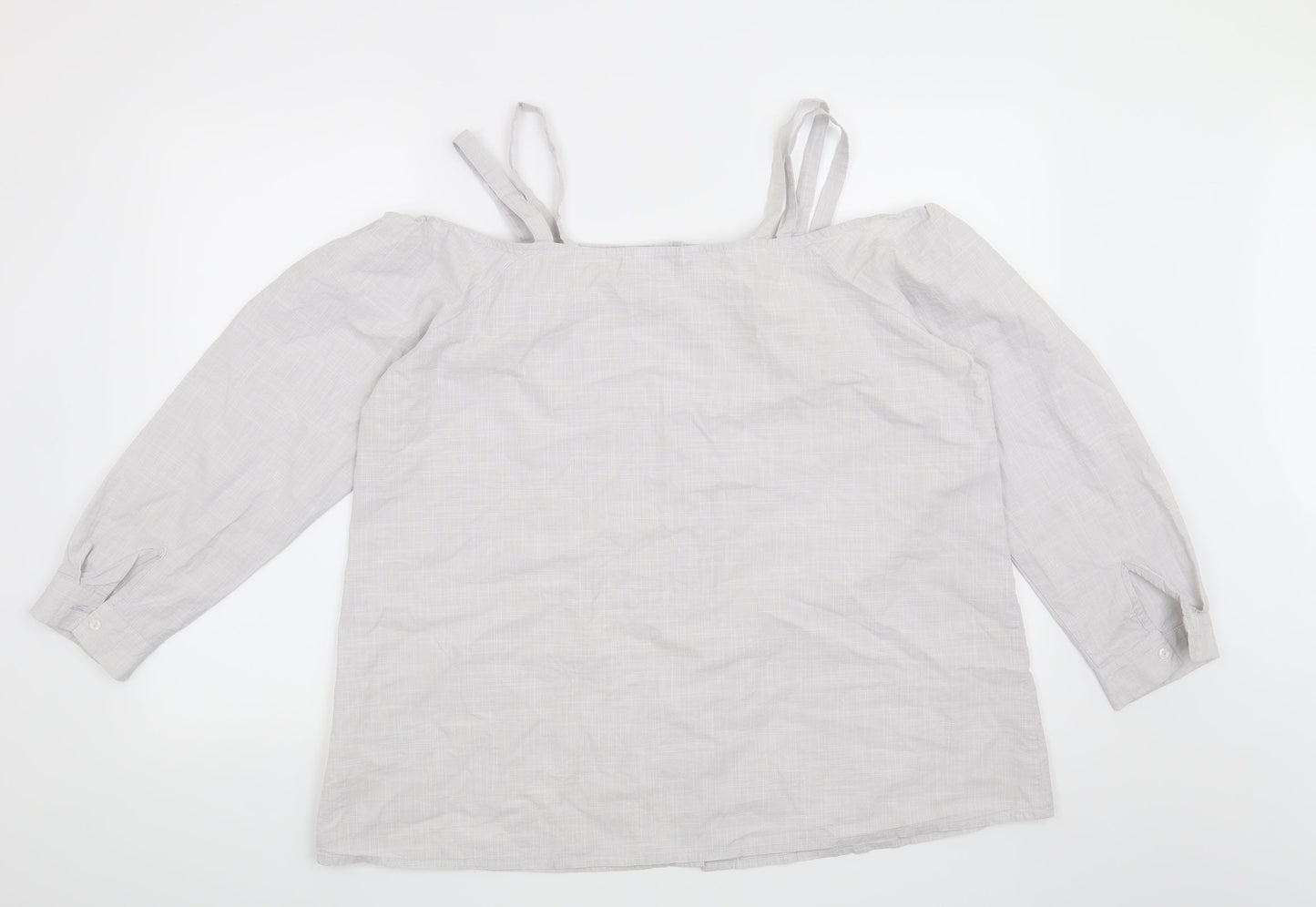 Womens UK Size 18 Simply Be Grey Basic Blouse