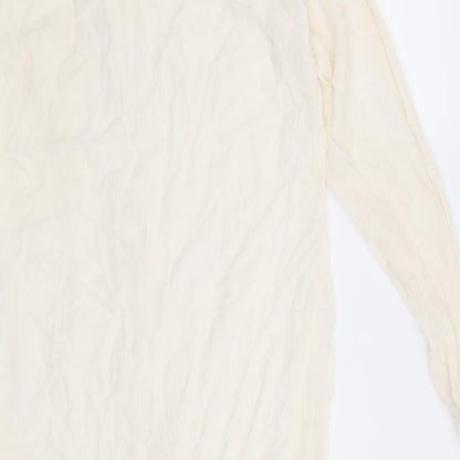 Womens UK Size S FOREVER 21 Beige Basic Button-Up