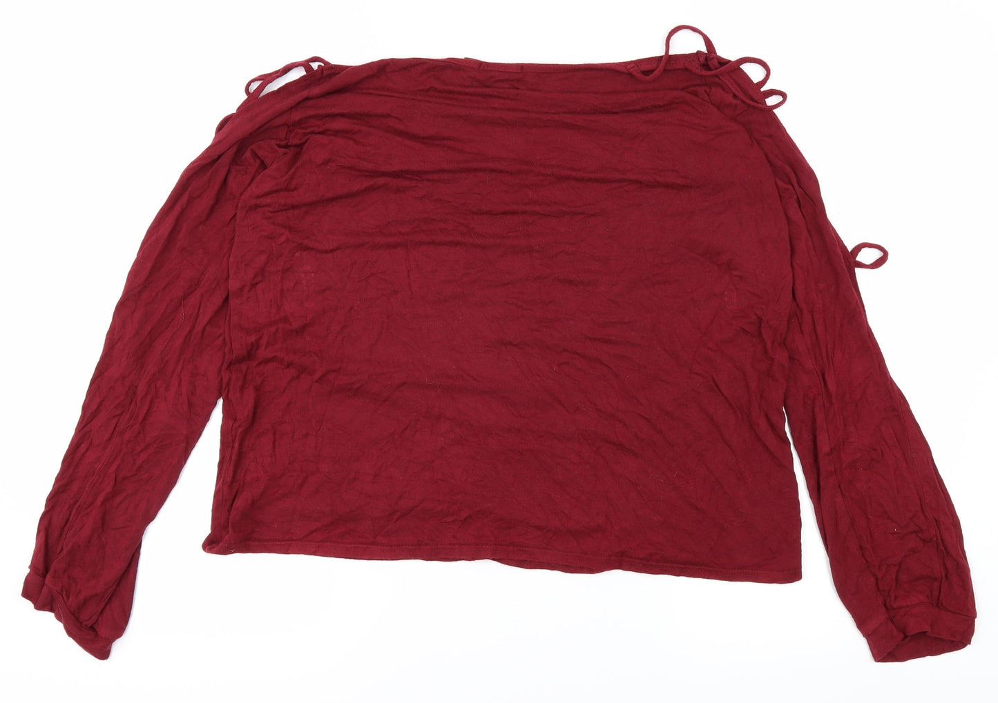 Boohoo Womens Red   Basic Blouse Size 14