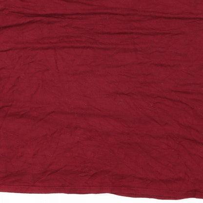 Boohoo Womens Red   Basic Blouse Size 14