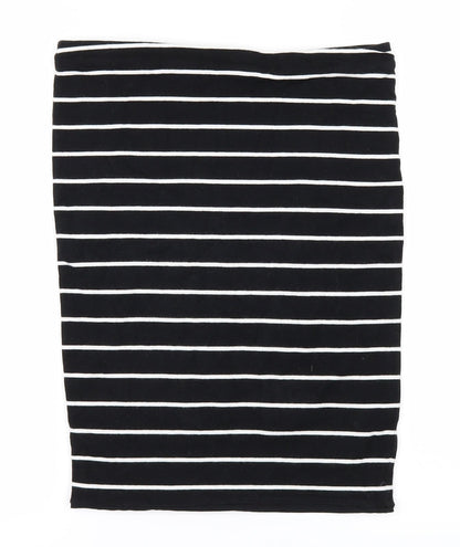H&M Womens Black Striped  Mini Skirt Size S