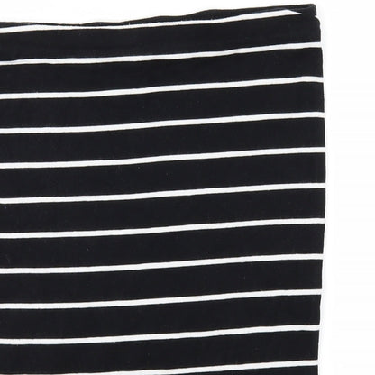 H&M Womens Black Striped  Mini Skirt Size S